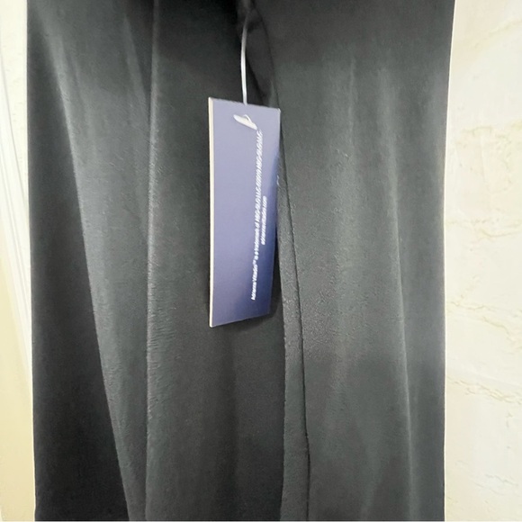 Adrienne Vittadini Black Keyhole Neck Sheer 3/4 Sleeve Blouse - Picture 9 of 12